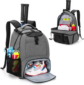 High Quality Teenagers Adults Tennis Bag With Separate Ventilated Shoe Space Large Capacity Tennis Backpack