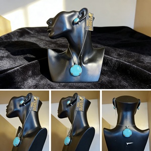 Conjunto de Joyería de Perlas de Agua Dulce de Zafiro $55 Incluye Envío |   Hipoalergénico, Plata, Unisex, Listo para el Mundo - Product Image 5