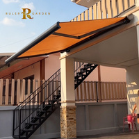 Auvent rétractable à cassette complète, auvent de patio extérieur, pare-soleil motorisé, auvent de jardin imperméable, bras pliable électrique, auvent moderne de luxe