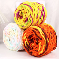 Fil chenille polyester épais 100g – Ignifuge, teint, écologique, haute ténacité pour tricot, couture et tissage à la main