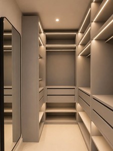 Armario Abierto con 3 <span class=keywords><strong>Puertas</strong></span>, Diseño Inteligente para Dormitorio, Armario <span class=keywords><strong>de</strong></span> Madera <span class=keywords><strong>de</strong></span> <span class=keywords><strong>Pino</strong></span> Sólido con Espejo - Product Image 4