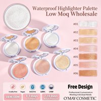Palette de fards à paupières scintillants véganes et imperméables OEM, personnalisable avec logo, longue tenue, vente en gros