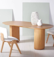 Table console nordique personnalisée de luxe moderne en bois massif ensemble de meubles de magasin de loisirs 4 Tables de salle à manger de cuisine 6 8 places pour la maison