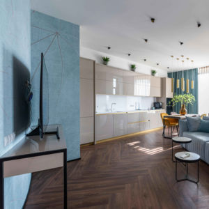 خزائن مطبخ عصرية مخصصة للمنزل بالكامل مع حلول بناء صديقة للبيئة ومقاومة للحريق للفنادق والفلل - Product Image 3