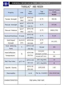 3001MV 3001MV2 3001MV2A X00312 เรซิน ABS AG15A1‑H เม็ดพลาสติกเกรดสำหรับฉีดขึ้นรูป ทนแรงกระแทกสูง - Product Image 3