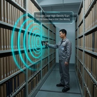 Étiquette RFID pour bibliothèque 50 mm x 50 mm, autocollant transparent en PET, lecture haute densité, étiquette UHF pour la gestion des livres, des archives et des dossiers