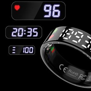 عبر الحدود حلقة ذكية جديدة R9 سبيكة عرض تعمل باللمس معدل ضربات القلب الدم الأكسجين ممارسة النوم تعقب IOS التطبيق التحكم الذكي - Product Image 4