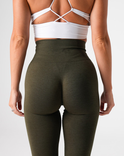 Women's Active Wear Yoga Pants High Waist Seamless Squat-Proof Tights with Solid Pattern Contour Leggings