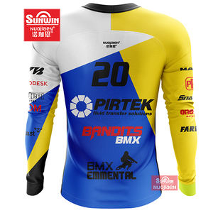 Sublimación personalizada <span class=keywords><strong>de</strong></span> alta calidad BMX Jersey 100% malla <span class=keywords><strong>de</strong></span> poliéster Motocro Motocross Racing Jersey para hombres - Product Image 6