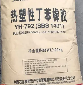 the Sinopec linear type of Sbs Yh-792/792E for solvent adhesive with good low-temperature resistance