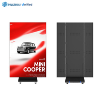 Pantalla LED Plegable de Alta Definición a Todo Color para Publicidad, sin Costuras, P1.86 P2.5, Pantalla de Interior