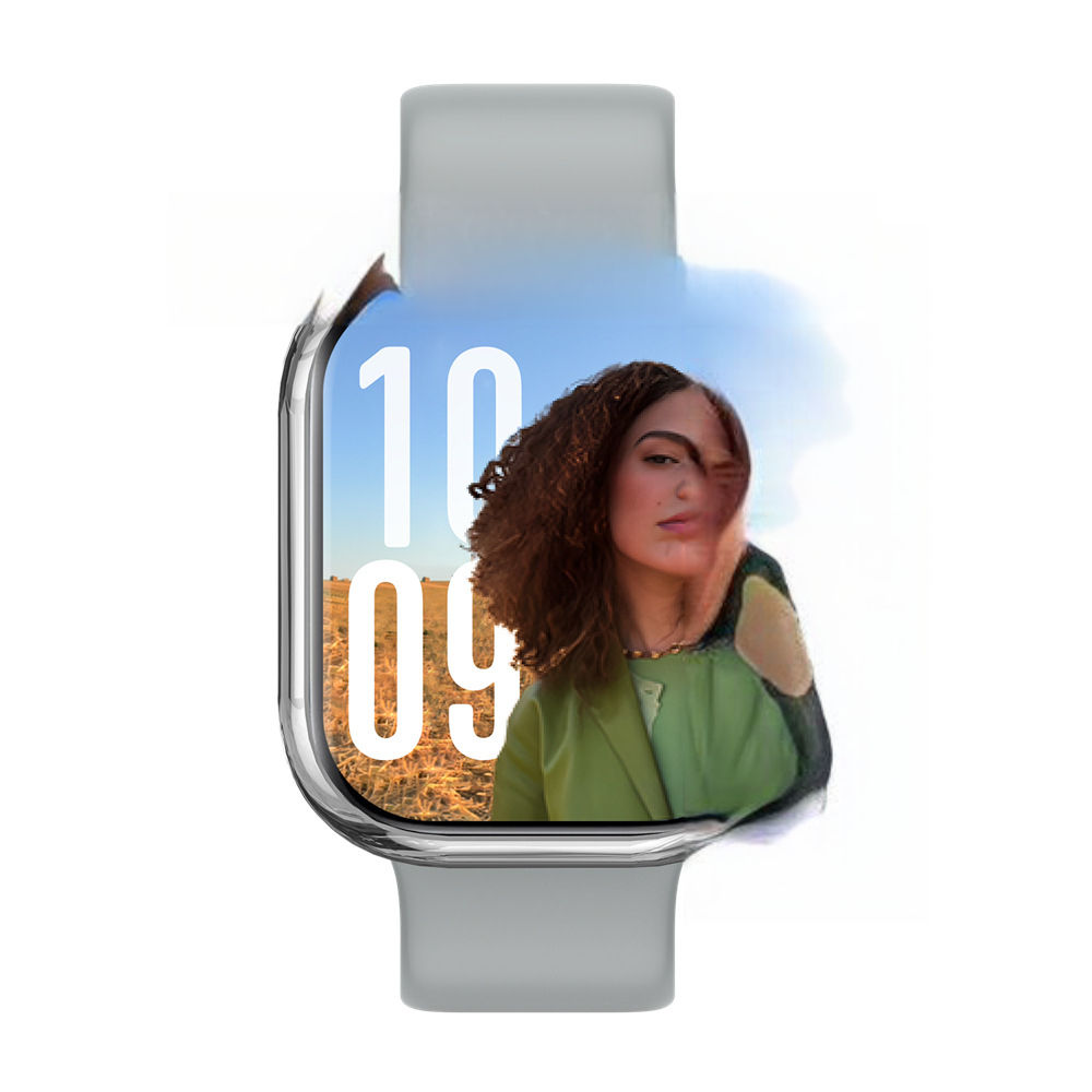 Bracelet en silicone gris à cadre argenté