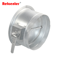 Régulateur d'air rond en acier galvanisé à pression avec support HD et commande manuelle du volume pour la ventilation des conduits CVC