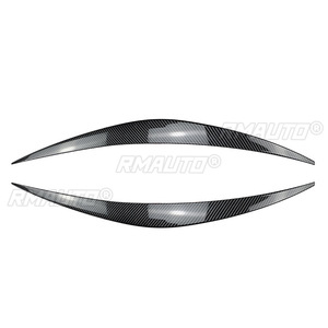 Autocollants pour les sourcils des phares avant de voiture, aspect noir brillant/carbone, pour Hyundai I30 I30N MK3 2017-2019 - Product Image 3
