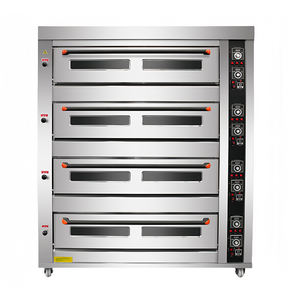 فرن بيتزا كهربائي من الفولاذ المقاوم للصدأ 304، بناء سطح فرن بيتزا، 16 صينية مع فرن فراخ - Product Image 1