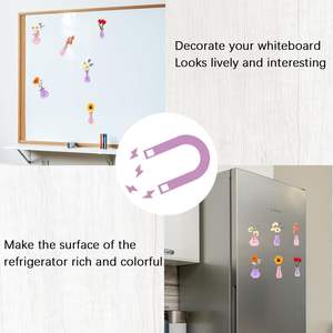 Mini Vase Magnets 6Pack Eco-Friendly Durable Polyresin Cute 3D Shape Magnetic Fridge Decor for Office <b>Locker</b> - Product Image 6