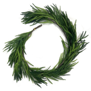 Guirlande artificielle de cyprès et de pin, 100-200 cm, à suspendre au mur, plante verte en plastique, décoration de Noël pour la maison - Product Image 4