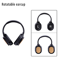Auriculares magnéticos planos a prueba de agua EM, Auriculares deportivos inalámbricos BT 5,0, micrófono, concepto de juego de bambú de madera, uso de teléfono móvil