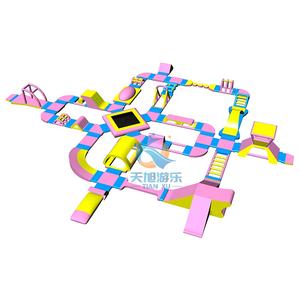 <span class=keywords><strong>Parc</strong></span> <span class=keywords><strong>aquatique</strong></span> gonflable géant personnalisé pour le divertissement, parcours d'obstacles commercial flottant pour la mer - Product Image 2