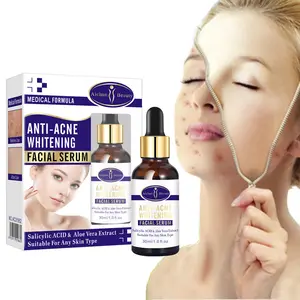 Private Label Skin Lightening Brightening Anti Acne Aloe Vera Whitening Facial Serum
