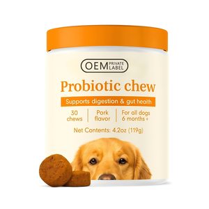 OEM/ODM Natural Probiotics & Enzyme Blend Soft Chews <b>Fish</b> Oil Support Gut Immune Health High-Protein/Grain-Free for Dogs Cats - Product Image 1
