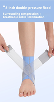 Attelle de cheville confortable, respirante, réglable, écologique, en spandex, unisexe, pour le soutien de la cheville et le soulagement des douleurs au pied