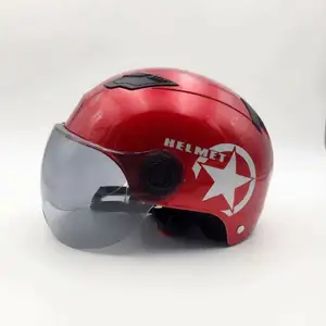 带脸巴基斯坦的头盔3个碳纤维锁全圆点，适用于贝鲁思白色防水冷光摩托车头盔
