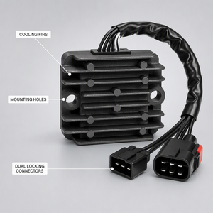 Regulador Rectificador para Motocicletas <span class=keywords><strong>Suzuki</strong></span> SV650 SFV650 DL650 V-Strom GSXR600 GSXR750 GSXR1000 <span class=keywords><strong>GSX</strong></span> <span class=keywords><strong>S750</strong></span> - Product Image 3