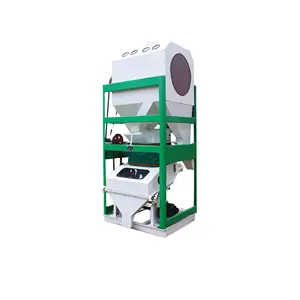 Combined Paddy Cleaner compact rice grain Cleaning machine and Destoner all two in one