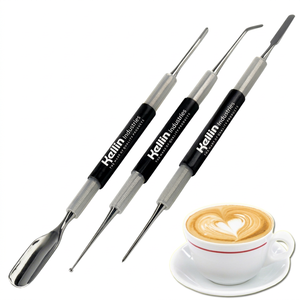 Professional Barista Latte Art Tools Set <b>Coffee</b> Art Needles Modern Luxury Design Stainless Steel Stocked Includes <b>Spoon</b> - Product Image 1