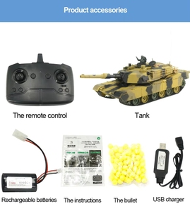Tanque RC Henglong 3816 <span class=keywords><strong>Escala</strong></span> 1/24 Modelo de Simulación M1 Abrams del Desierto Estadounidense 2.4GHz Control Remoto Dispara Balas Juguetes Regalo - Product Image 6