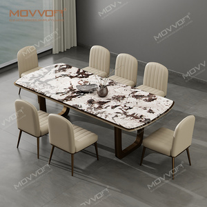 طاولة قابلة للتوسيع لتناول الطعام من الراتنج متعددة الوظائف تلسكوبي صلب للعمل بلفيت ديكور المنزل القماش الثاني القابل للتوسيع - Product Image 1