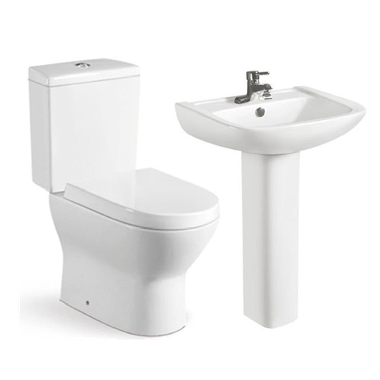 European Bathroom Toilet and Sink Ceramic