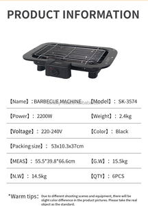 Parrilla Eléctrica para Kebab Sokany de 2200W, Plancha sin Humo para <span class=keywords><strong>Barbacoa</strong></span> en Interiores y Exteriores, Precio Económico - Product Image 6