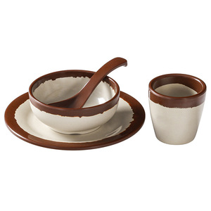 Service de vaisselle en mélamine Xiangyuan Meimei, un ensemble de vaisselle de style rétro sur le thème des vendeurs de rue pour restaurant de hot pot, ensemble de quatre bols. - Product Image 5