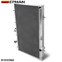 EPMAN radiador de aleación de refrigeración de carreras de aluminio completo de 42mm y 2 filas para Mitsubishi Lancer EVO 4 5 6 IV V VI 97 98 99 00
