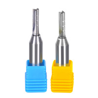 TCT alat pemotong tiga bilah untuk MDF kayu lapis logam paduan Router Bit CNC mesin ukir kustom ODM untuk pengeboran Slot
