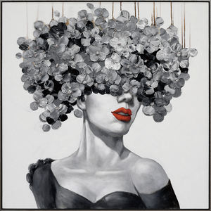 हॉट सेलिंग आधुनिक फैशन 3 डी पेंटिंग पॉप कला शैली लाल होंठ फूल सेक्सी महिला चित्र कैनवास दीवार कला सजावट के लिए - Product Image 3