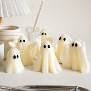 Velas Aromáticas con Forma de Fantasma Blancas para Regalo, Decoración de Halloween para el Hogar, Velas para Fiestas, Decoración de Mesa para Dormitorio - Product Image 3