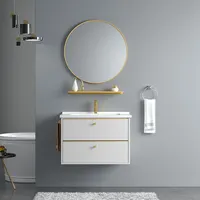 Vanity de luxe, meuble de salle de bain, meuble de salle de bain avec miroir