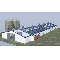 Bâtiment de ferme avicole moderne en structure acier préfabriquée, conception pour 1000 poulets, poulailler à vendre