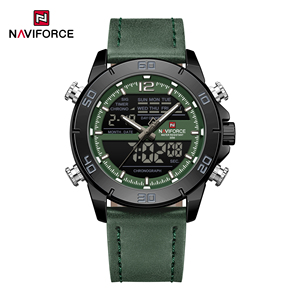 NAVIFORCE 9253L Montre de sport analogique mode cuir Quartz Digital Wristwatches Day and Date Display Waterproof Clock for Men - Product Image 6