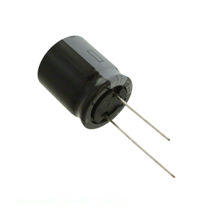 Condensador de canal del fabricante, de orificio pasante, 4700 uF, aluminio, 4700UF, 20%, 16V, radial, 16WXA4700MEFC18X20 - Product Image 1