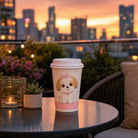 Tasse à café simple paroi, 12 oz, matériaux écologiques de qualité alimentaire, épaissie, personnalisable pour les clients, haute qualité