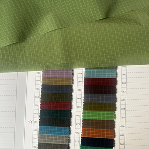 고품질 경량 80GSM 100% 나일론 그리드 체크 원단 방수 자외선 차단 속건 자외선 차단 소재 아웃도어 자켓용 - Product Image 1