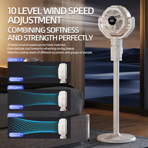 Ventilatore a piantana ricaricabile AINI con telecomando, ventilatore elettrico ad alta velocità per la casa, ventilatore da soffitto intelligente con luce e telecomando - Product Image 4
