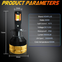 Xenplus Super Haute Puissance U23 300W Phares LED pour Voiture Lumières LED Universelles Canbus H4 H11 9005 9006 9012 H1 H7 D2S D1S 6000k