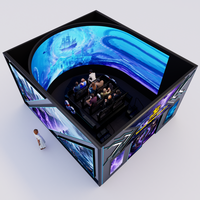 Cinéma d'arcade volant multi-effets haute capacité, centre de jeux innovant, cinéma 3D à vision directe XD