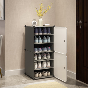 Simple Shoe Cabinet Multi Layer Dustproof Storage For Home Bedroom Entryway <b>Plastic</b> Stackable Design - Product Image 5