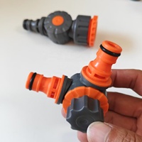 Raccord rapide souple en plastique 1/2 pouce pour tuyau d'arrosage avec arrêt d'eau